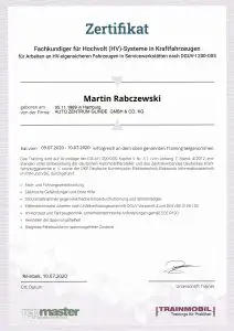 Zertifikat Rabczewski (2)