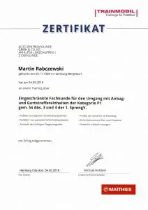 Zertifikat Rabczewski